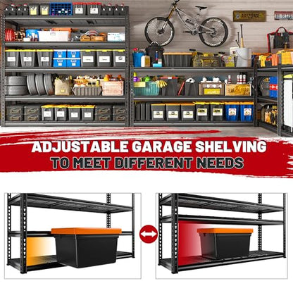 5 Tier Heavy Duty Garage Shelving for Basement Warehouse Pantry