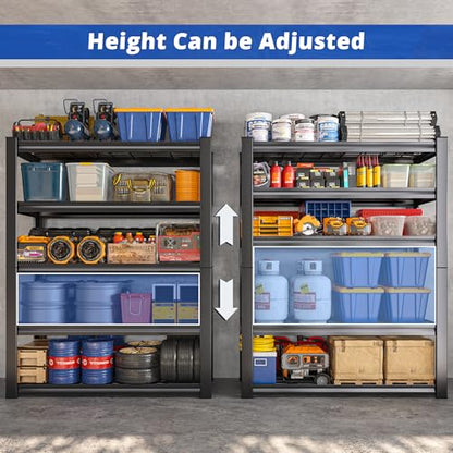 72" H Garage Shelving Heavy Duty Adjustable Metal Shelf for Basement