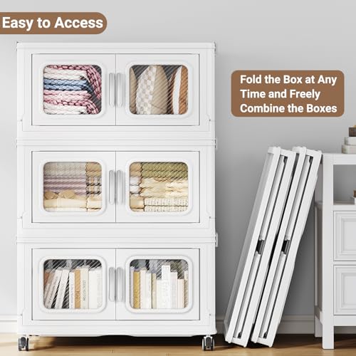 900 Qt Extra Large Stackable Storage Bin with 1 Lid (3 Count)