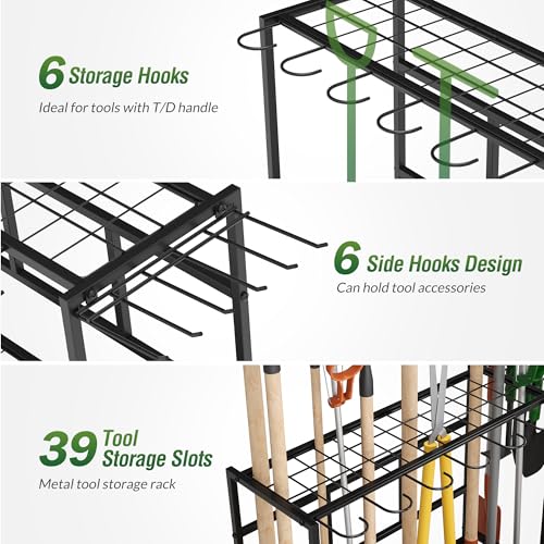 Garden Tool Organizer Rack Up to 39 Tools