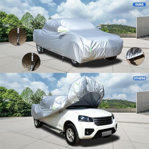 Truck Car Cover Waterproof All Weather Breathable Light Shell with Door Zipper & Lock