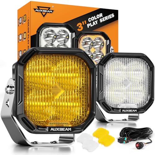 Color Play Series 3" Fog Beam LED Pods Cube Offroad Lights 2 (2 Count)