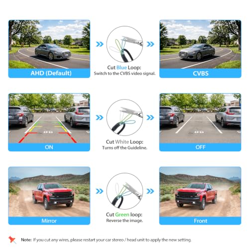 Car Backup Camera 6 LED Lights Night Vision
