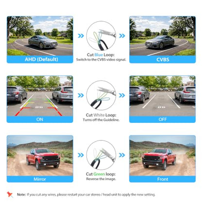 Car Backup Camera 6 LED Lights Night Vision