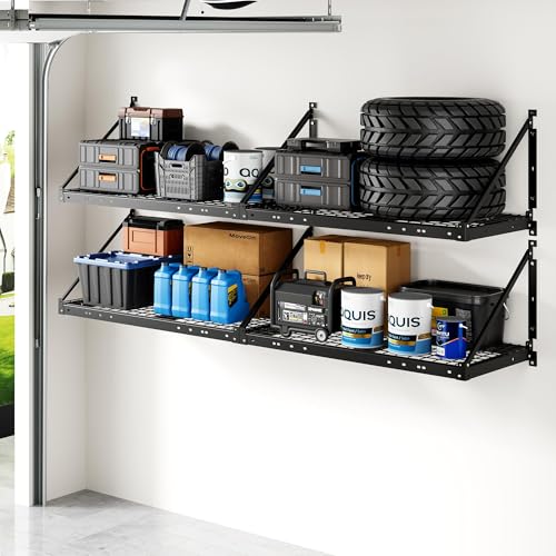 4 Pack 2x4 ft Wall Shelving Garage Storage Rack (4 Count)