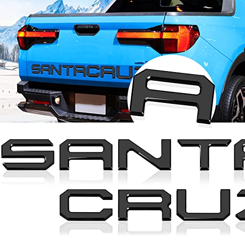 Tailgate Inserts Letters Compatible for 2022 2023 2024 2025 2026 Santa Cruz 3D Raised & Strong Adhesive Decals Letters Rear Emblem Decal Sticker Compatible for Santa Cruz Accessories