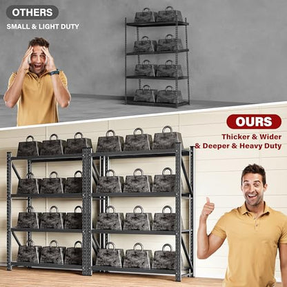 Set of 2 48" Wide Heavy Duty Garage Shelving Units