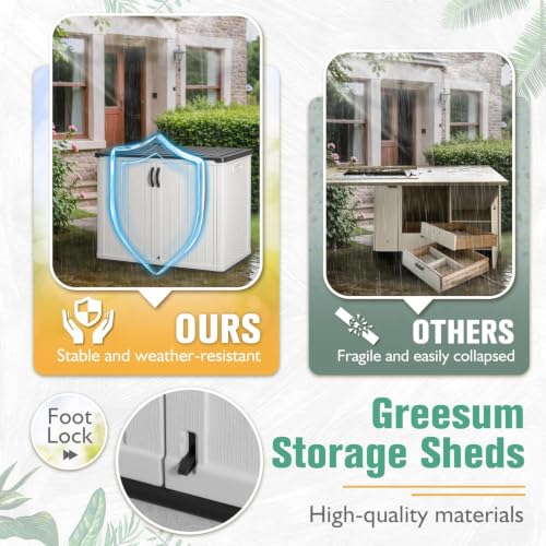 Outdoor Storage Cabinet with Lockable Doors