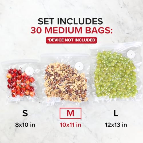 Reusable Vacuum Sealer Bags for Food (30 Count)