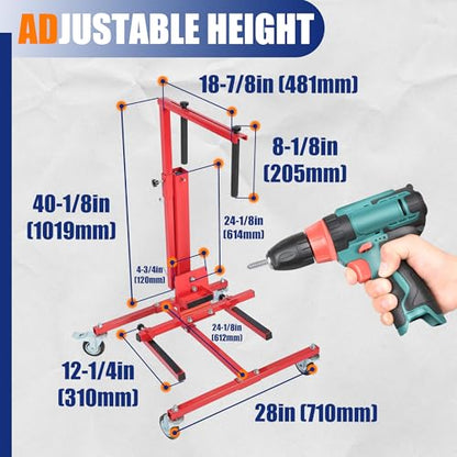 Adjustable Car Door Installer and Remover Jack Lift Hoist w
