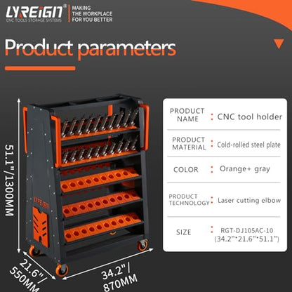 BT50 CNC Tool Holder Storage Cart