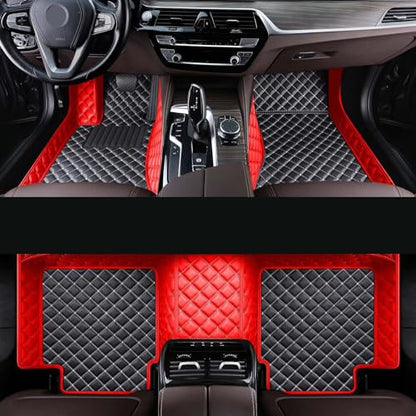 Car Floor Mat Fit 99% Sedans Sports Cars Luxury Custom Car Mats for SUV Women Leather Automotive Floor Mats All Weather Car Mats Diamond Floor Mats for Trucks