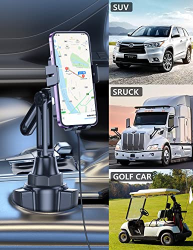 Wireless Car Charger 15W Cup Holder Air Vent Phone Mount Car Charger