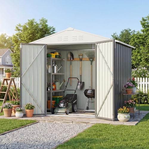 6x4 FT Outdoor Storage Shed with Floor Frame