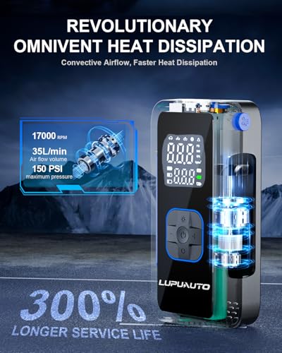 150PSI Portable Tire Inflator Air Compressor Digital Pump for Car Bike