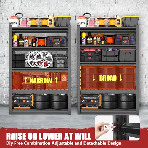 4 Tier Metal Garage Shelving Unit