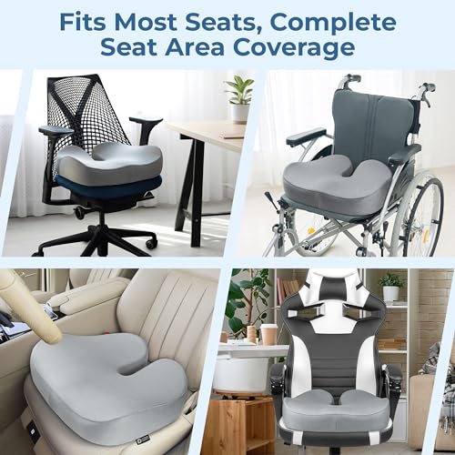 Seat Cushion Memory Foam Chair Cushion for Tailbone Pain Relief