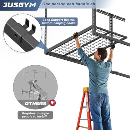 3X8FT Overhead Garage Storage Rack 750LBS Capacity
