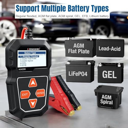 KW208 Car Battery Tester 12V