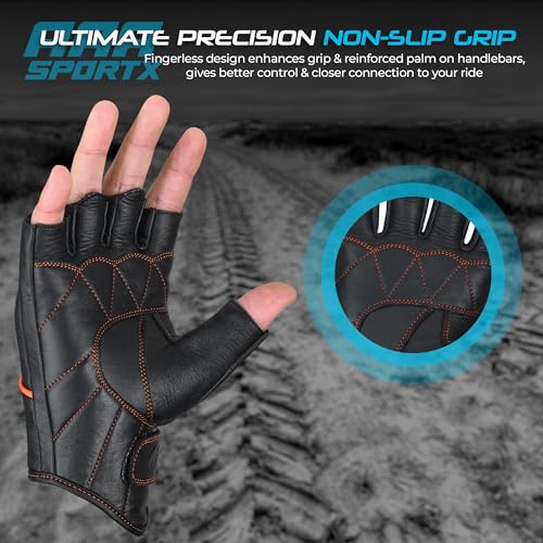 Motorcycle Gloves Men's Leather Motorbike Gloves Touchscreen Function