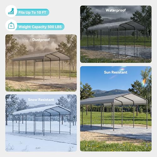 10x20 FT Heavy Duty Metal Carport