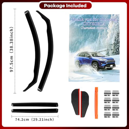 4pcs in Channel Window Rain Guards Fit for Volkswagen Tiguan 2018 (4 Count)