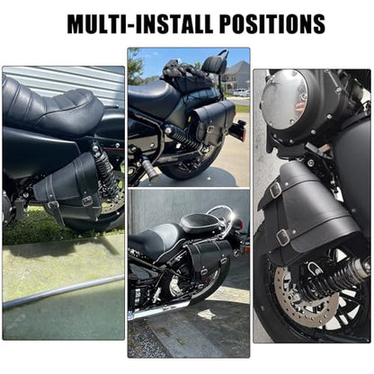 Motorcycle Saddle Bags Leather Motorcycle Solo Swing Arm Bag For Softails Sportsters Choppers Waterproof Side Bags