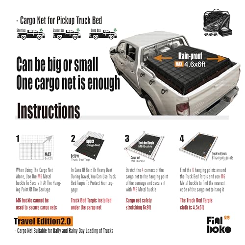 Cargo Net for Pickup Truck Bed