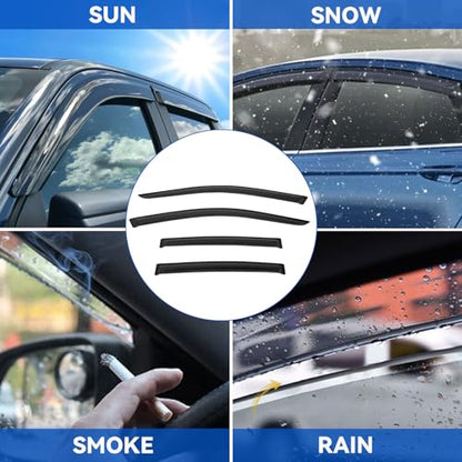 4pcs Window Visors Rain Guards for 2007 (4 Count)