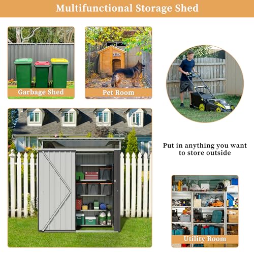 5 x 3 x 6 FT Outdoor Storage Shed Clearance