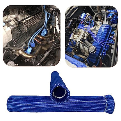 Spark Plug Wire Heat Shield 8PCS Spark Plug Boots Thermal Protection Sleeve 1200 Degree 6 inch Heat Cover Wrap for Car Truck (8 Count)