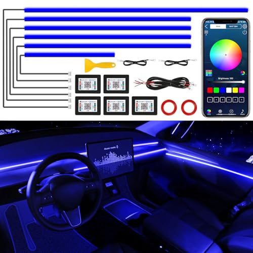 Acrylic Interior Car LED Strip Light with Wireless APP