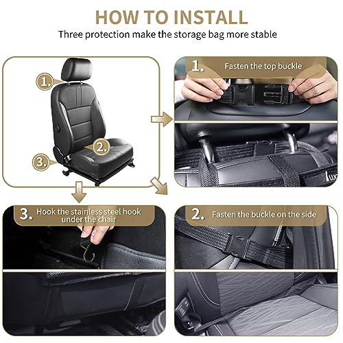 Car Backseat Organizer with Touch Screen Tablet Holder (2 Count)