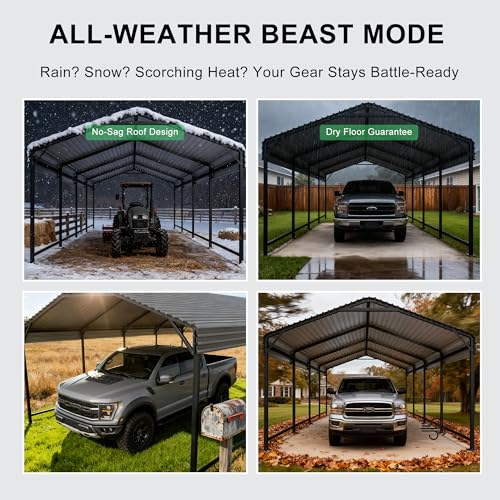 12x20 Heavy Duty Metal Carport