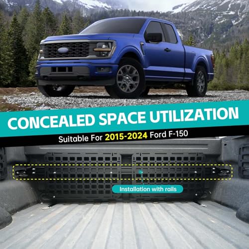 Front Truck Bed Molle Panel Rack System Compatible with 2015