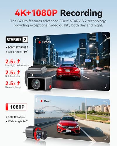 F4 Pro 4K STARVIS 2 Dash Cam