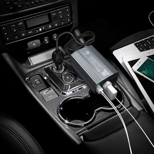 300W Power Inverter DC 12V to 110V AC Car Inverter with 4.2A Dual USB Car Adapter