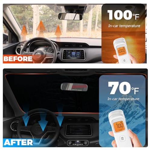 Foldable Front Windshield Sunshade fit for Nissan Kicks 2018