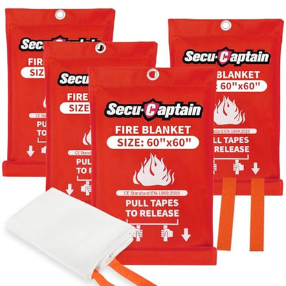 Emergency Fire Blanket for Home (4 Count)