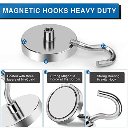 Magnetic Hooks for Cruise Cabins (12 Count)