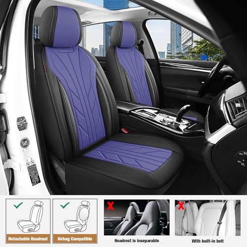 Breathable Cloth Fabric Car Seat Covers 2 Front Seats (2 Count)
