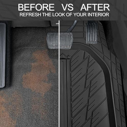 3 Row Heavy Duty Rubber Car Mats (4 Count)