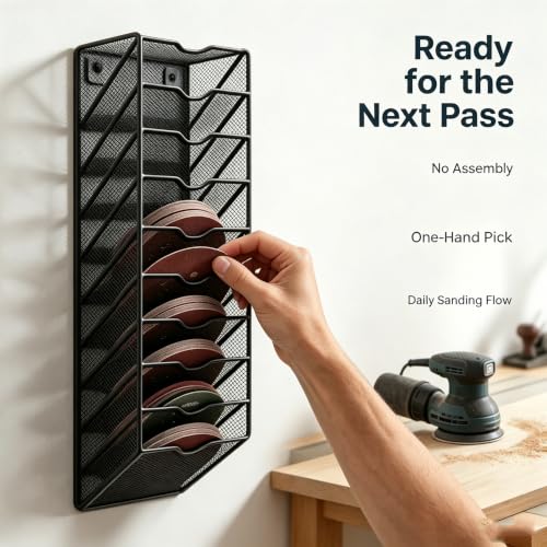 Sandpaper Organizer for 5 & 6 Inch Sanding Discs