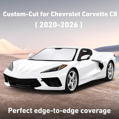 Windshield Sunshade Compatible for Chevrolet Corvette C8 2020