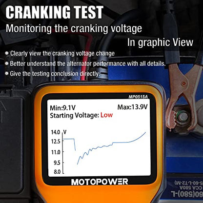 MP0515A 12V Car Battery Tester Automotive 100