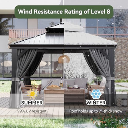 12' X 12' Hardtop Gazebo with Drainage System