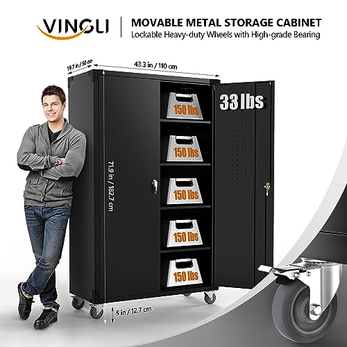 Upgraded Wide & Deep Garage Storage Cabinet