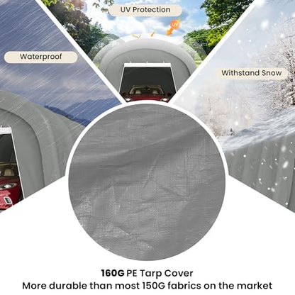 10×20 FT Storage Shelter Outdoor Round Carport