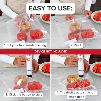 Reusable Vacuum Sealer Bags for Food (30 Count)