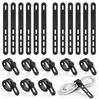 20 Pack Silicone Cable Ties (20 Count)